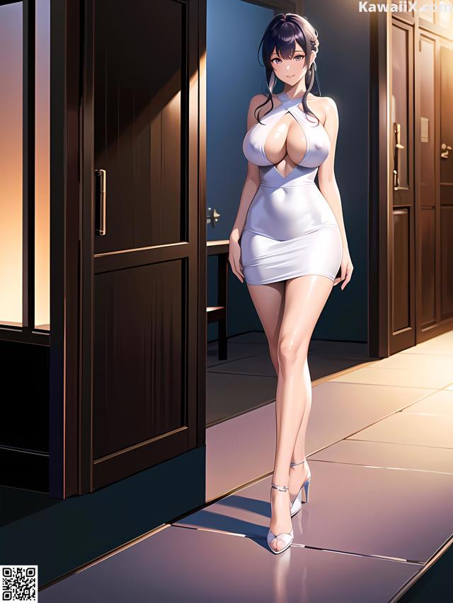 Hentai - 华彩繁花 Set 2 20230602 Part 25 No.e3b26a A woman in a white dress standing in a hallway.